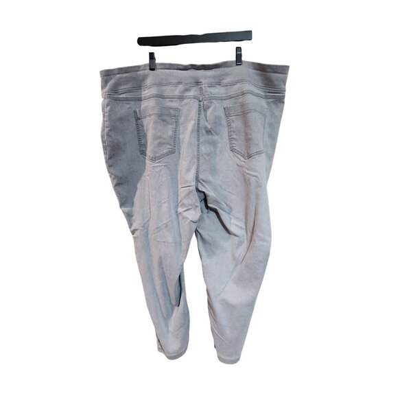 Womens Plus Size Gray Jeggings 3X 24W-26W Terra & Sky Cotton Blend Stretchy Pant - Picture 2 of 3